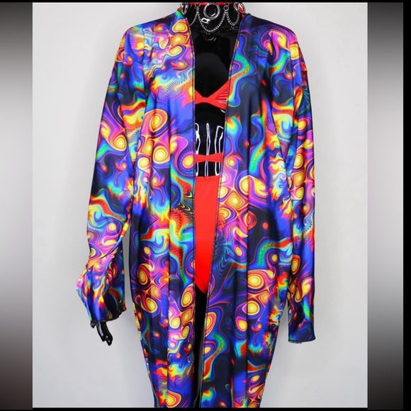 Vibrant Multicolor Women's Kimono - Picture 1 of 3